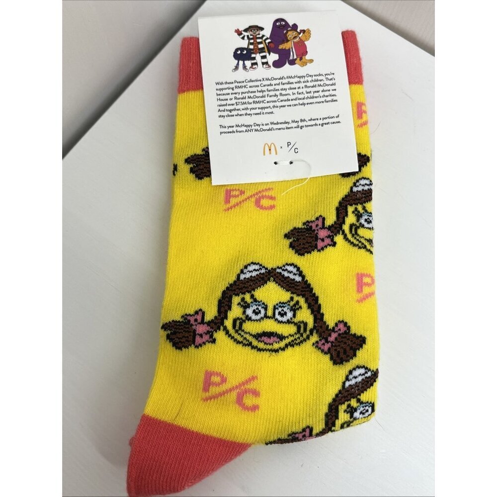 2024 McDonald’s Canada Exclusive‎ Birdie Socks Pink Yellow Brand NEW Limited